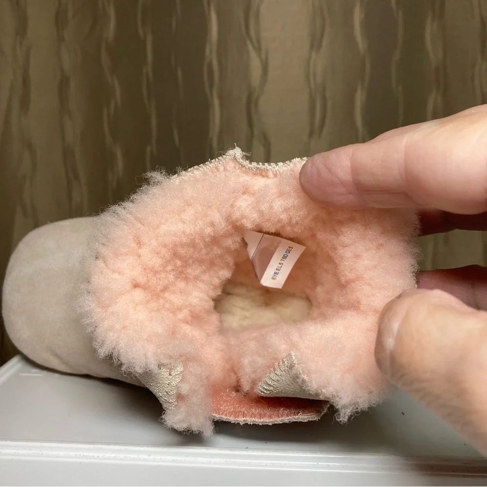UGG Erin Pink Classic Baby Boot Size L 18-24 M Suede Sheepskin Lined 5202